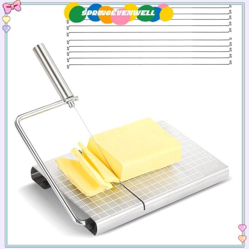 [springevenwell] Fios De Fatiador De Queijo De Reposição Cortador Aço Inoxidável De 5.5 Polegadas Fatiadores De Torta De