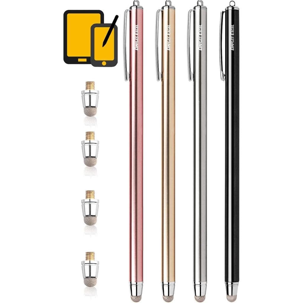 Caneta Stylus, Canetas Stylus Longas e Universais, Lápis Capacitivo para Tablets, Stylus para Telas Touchscreen
