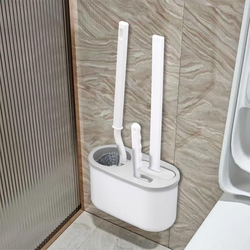 Escova de toalete de Silicone criativa escova de toalete de plástico do agregado familiar escova de toalete de parede co