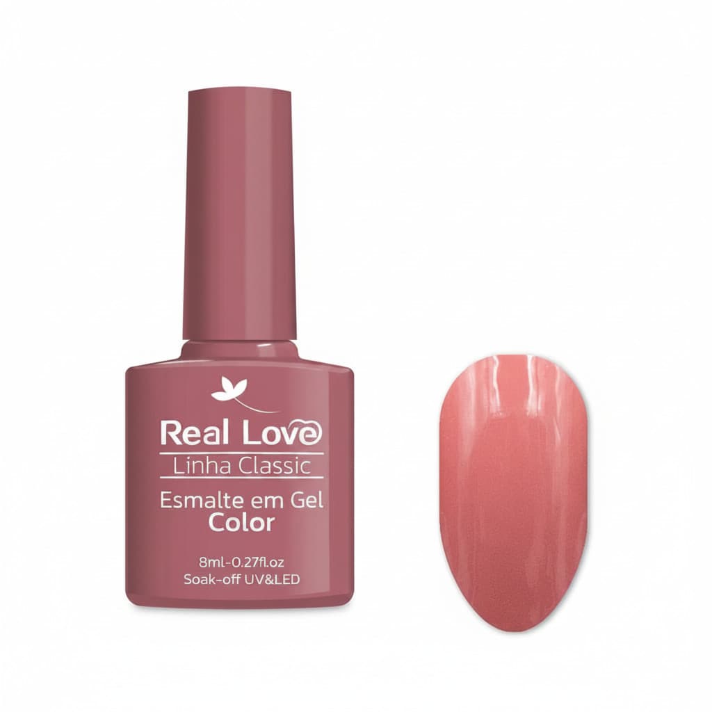 Esmalte em Gel 8ml Linha Classic Real Love – Brilho Intenso e Alta Durabilidade N-016