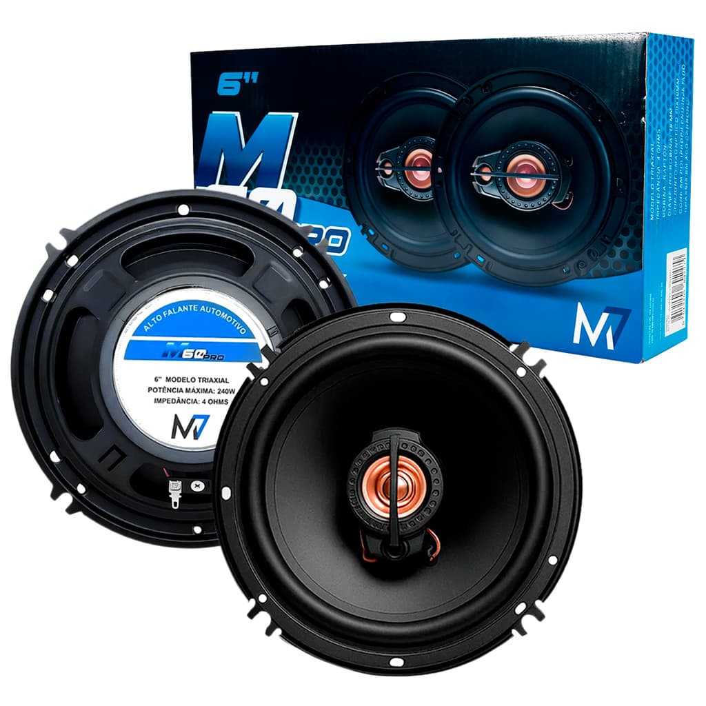 Par Alto Falante M7 Triaxial 6 Polegadas 240w M60 PRO