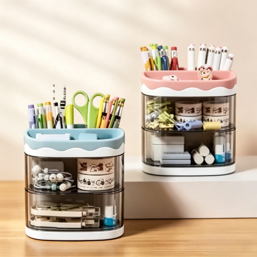 Organizador Mesa Multiuso Porta Lápis Caneta Escritório Divisória Gaveta