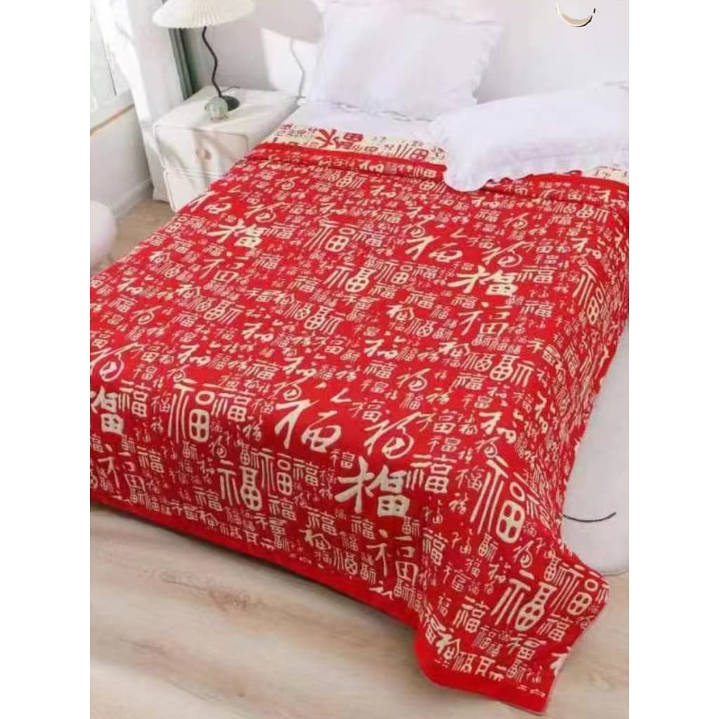 Toalha de gaze de algodão puro estilo ano novo chinês, colcha, cobertor, toalha, lençol único engrossado, mantendo o cal