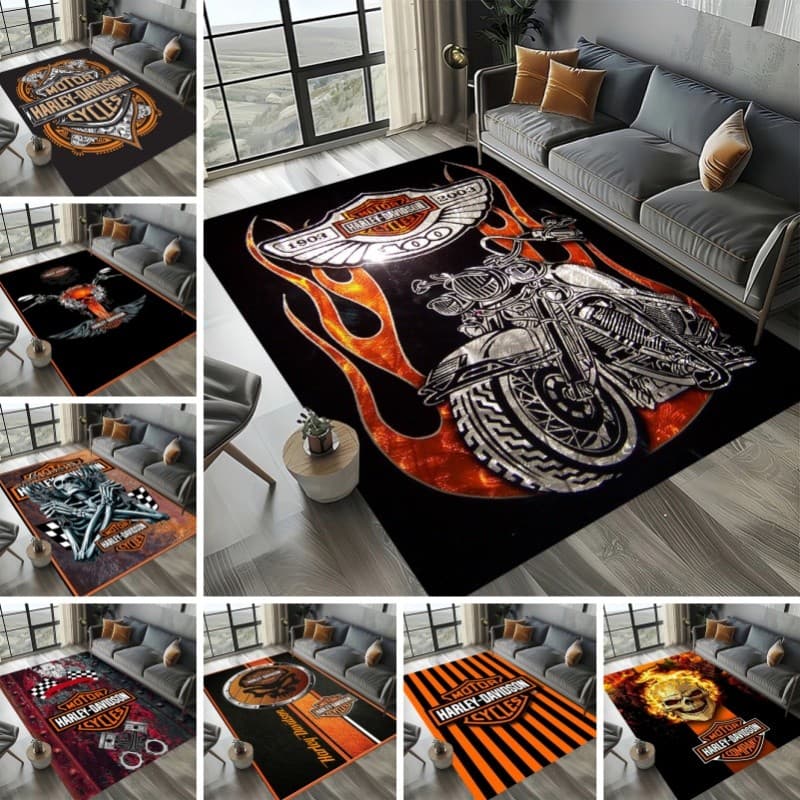 Tapete De Bicicleta Retrô Harley , Portátil Leve , Presente Criativo Para Amantes De Motocicletas