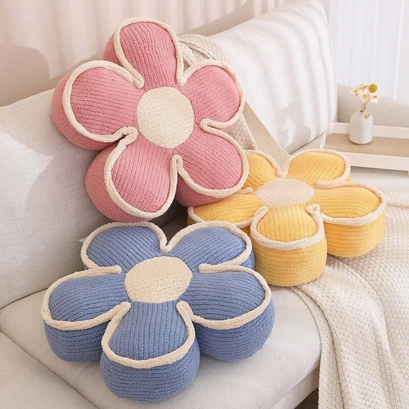 Floral Floral Em Forma De Almofada, Enchimento De Algodão PP De Peluche Macio, Almofada De Piso Decorativa Clássica