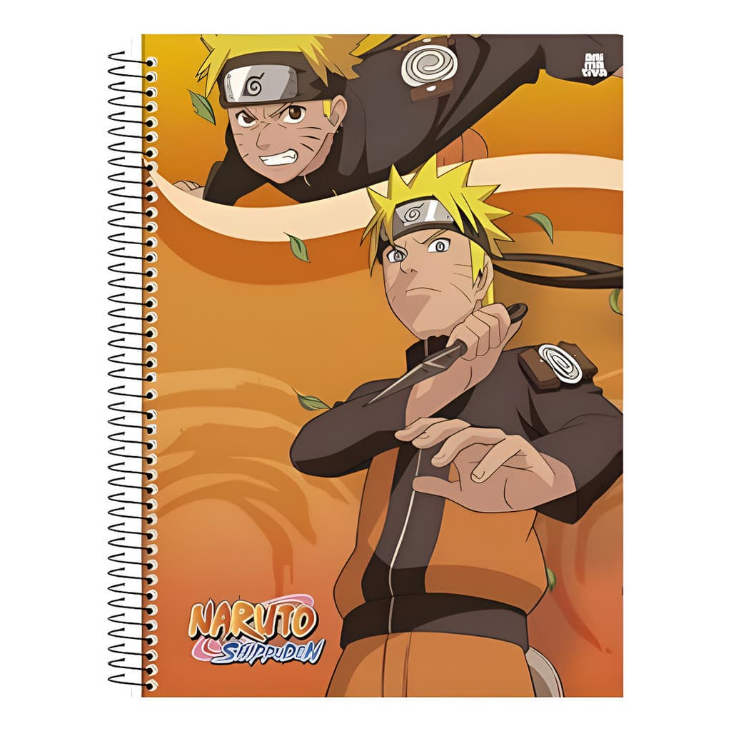 Caderno Naruto Shippuden Universitário 10 Matérias Capa Dura Modelo 3