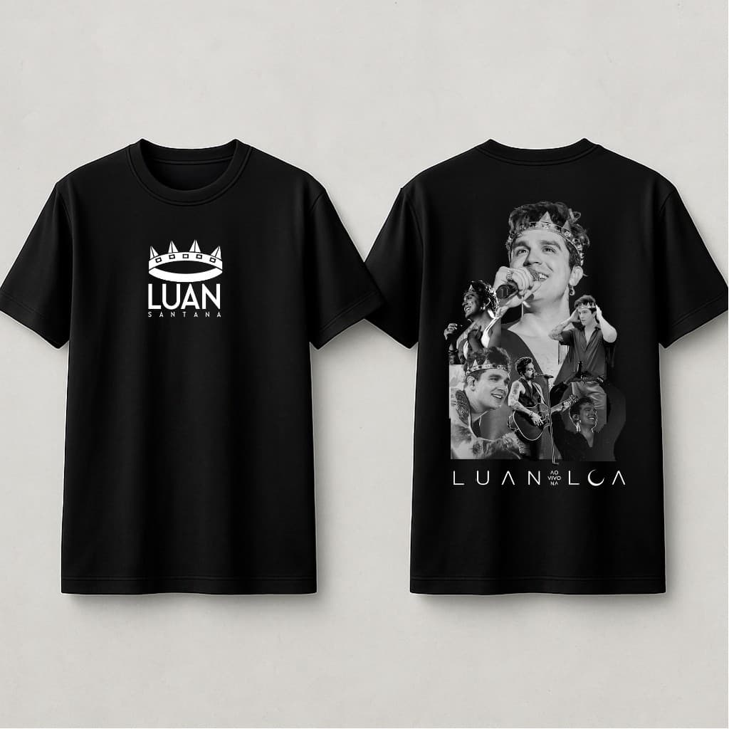 Camisa Camiseta Luan Santana Ao Vivo Lua Assinatura  Álbum Turne 315 Cantor Sertanejo