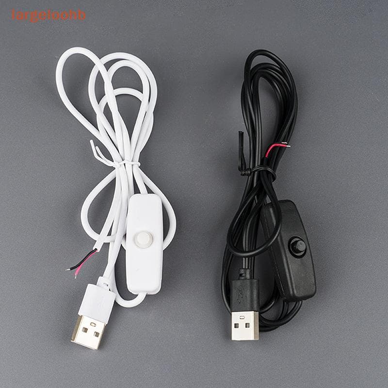 [largeloohb] Fonte De Alimentação De Interruptor 5V Fio 1M/1.5M USB Macho Para Cabo De Conexão De 2 Núcleos 501 Botão ON