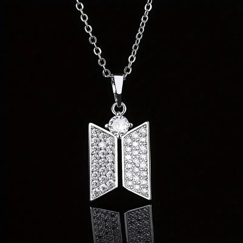 Colar De Moda BTS Inspirado Em Com Pingente De Liga De Zircão