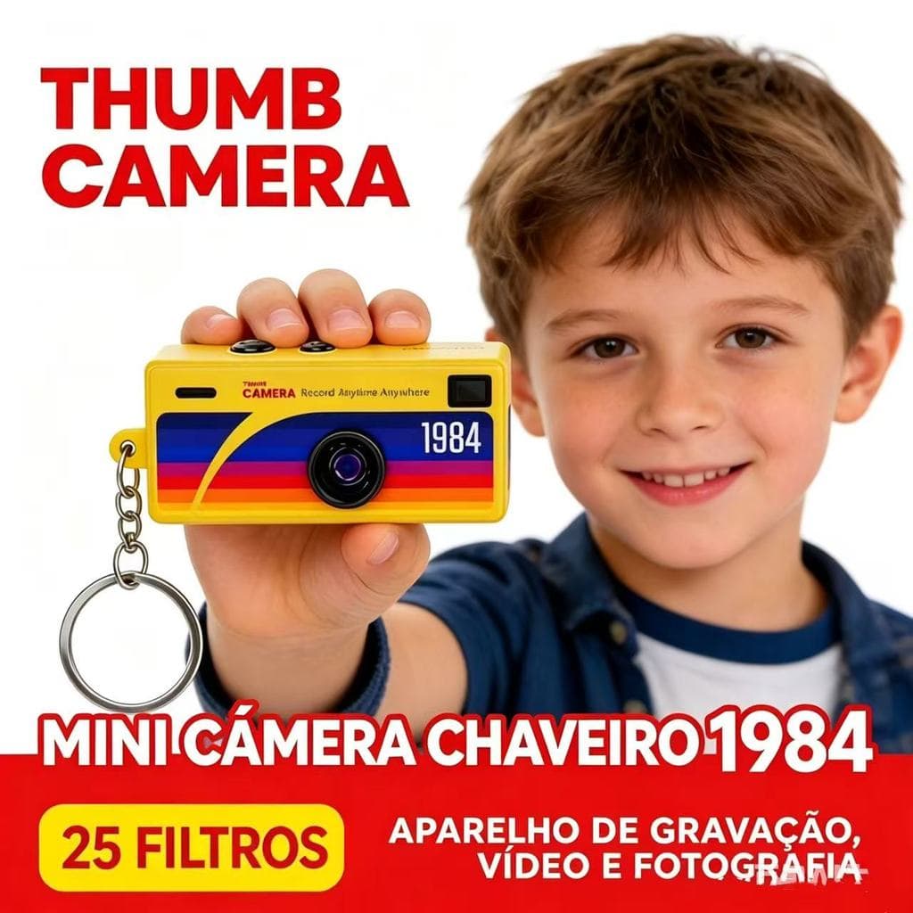 Ultra Mini Câmera De Polegar HD 1080P Gravação Vídeo e Áudio Para Escola e Viagem
