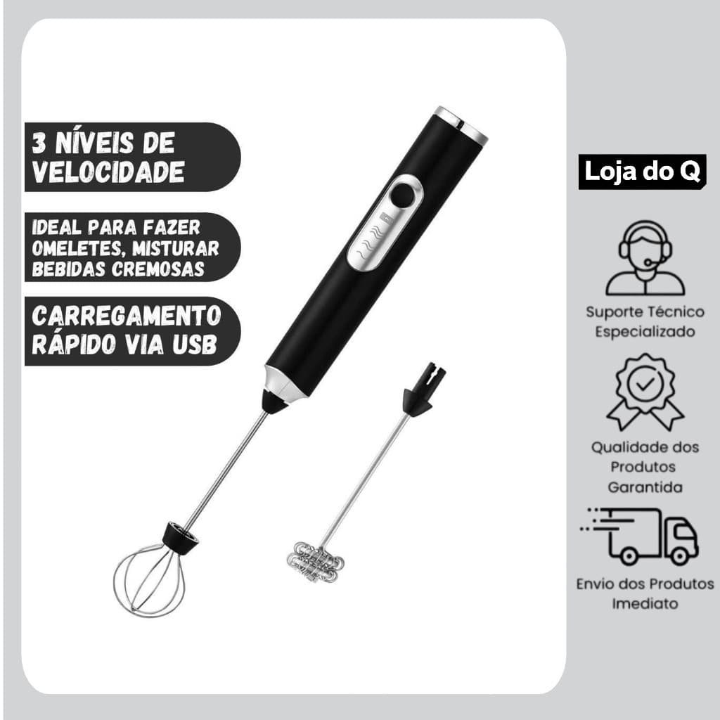 Liquidificador/espremedor elétrico 2 cabeças de liquidificador destacáveis para café ovo leite branco recarregável 70g