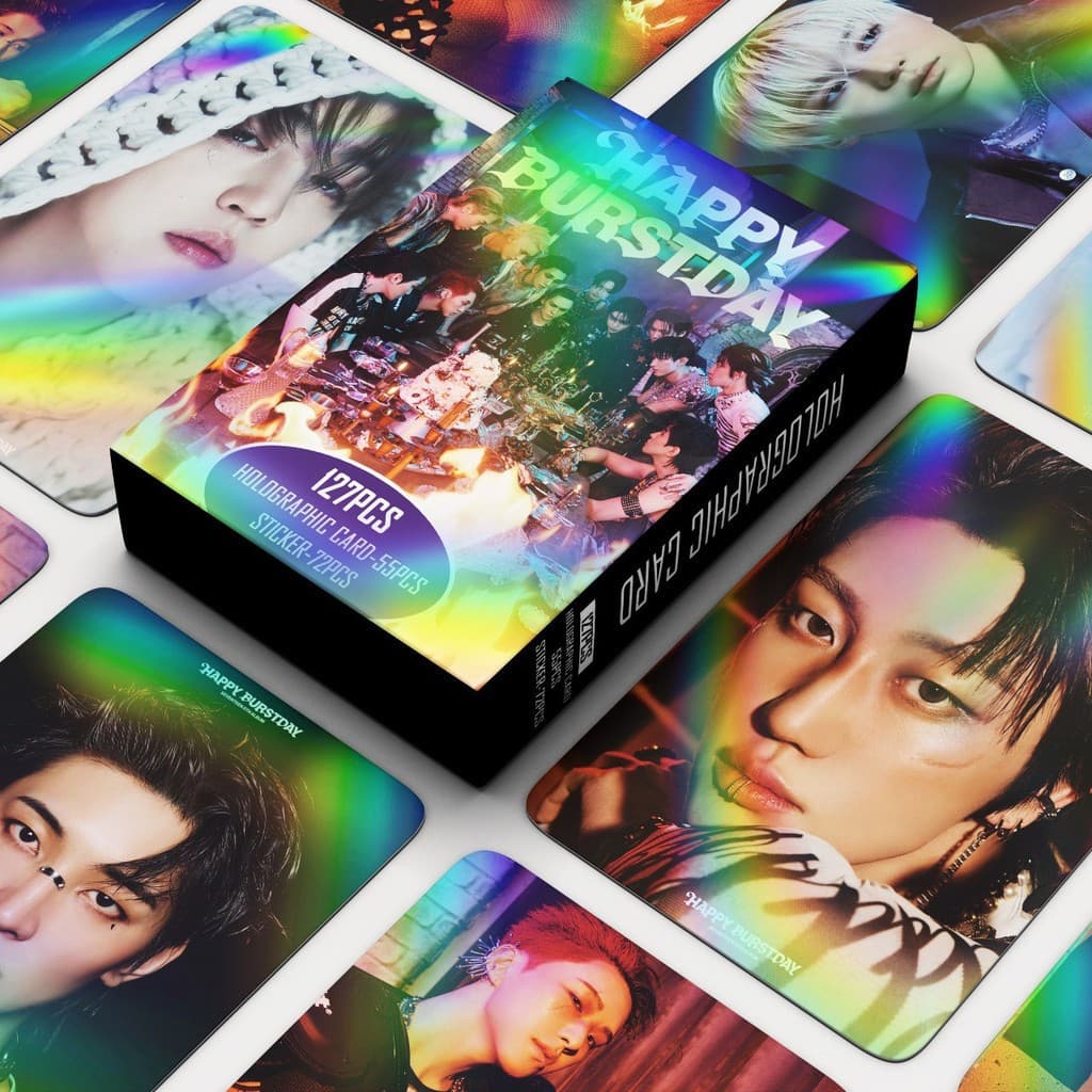 KPOP 127 Unidades/Caixa Dezessete Cartões Fotográficos Holográficos Feliz BURSTDAY Laser LOMO Cartão De Coleção