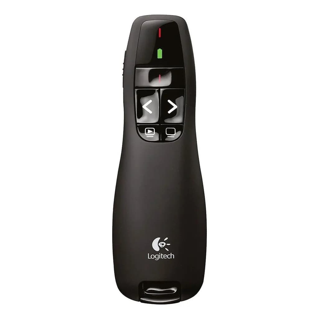 Caneta Logitech R400 Apresentador Multimídia Lazer Sem Fio Negro