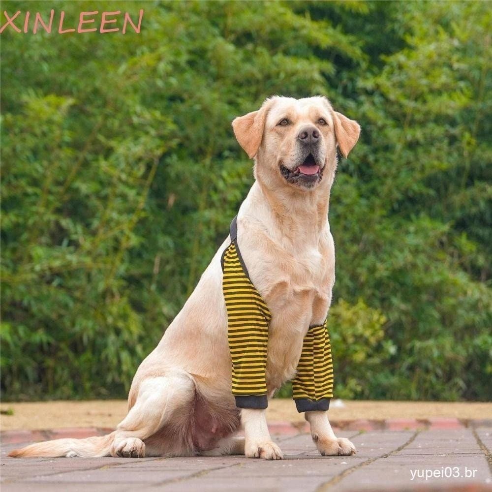XINLEEN Mangas De Cotovelo Para Cães , Protetor Com Cinta Macia , Suporte Ombro , Padrão De Desenho Animado , Joelheiras