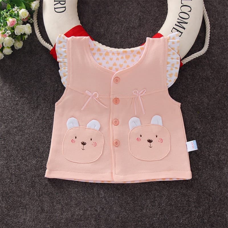 Bebê colete primavera outono roupas recém-nascidos 0-3-6 meses colete de bebê infantil duplo outono colete de algodão pu