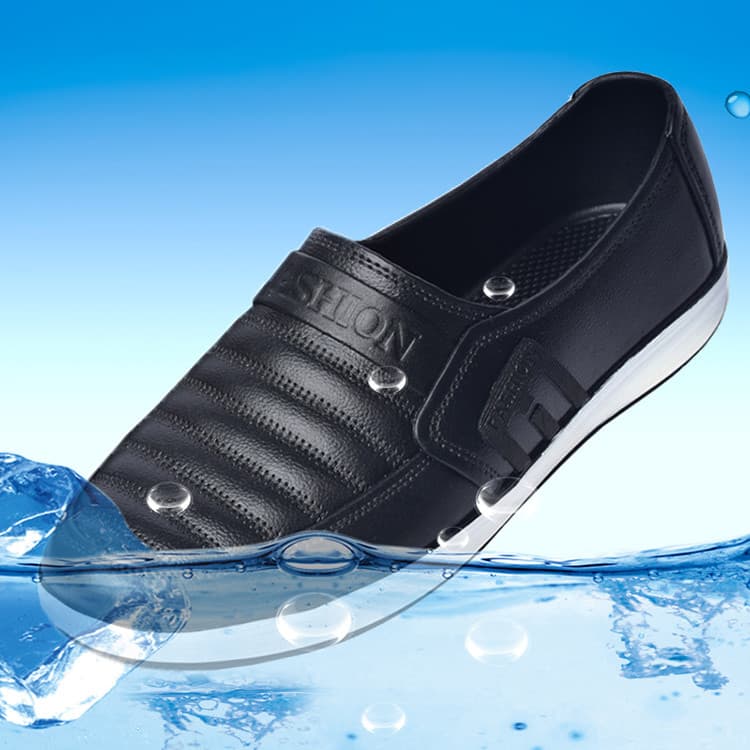 Sapatos impermeáveis masculinos botas de chuva de cano baixo tubo curto moda masculina cozinha trabalho sapatos de plást
