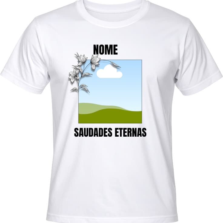 Camiseta, Homenagem dia dos finados, 02 de Novembro, Saudades Eternas. (Envie a foto e nome) Unissex