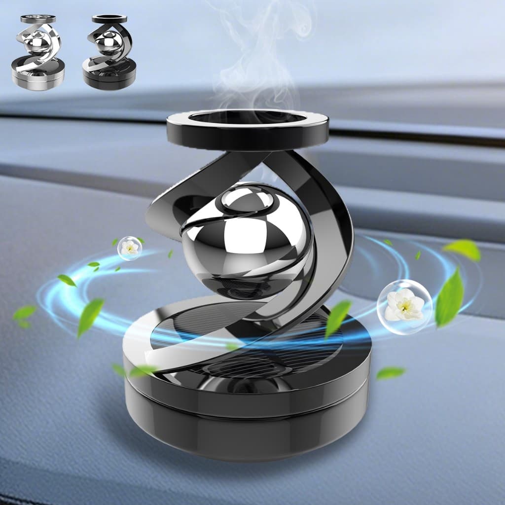 Aromatizador de Carro Solar Giratório Com Difusor Energia Solar Purificador De Ar