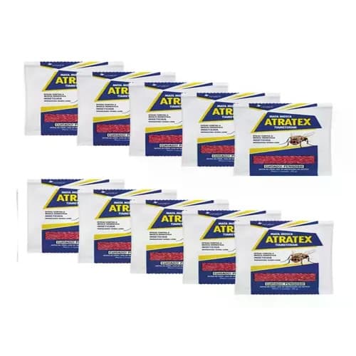 Atratex Mata Moscas Domestica Isca Granulada Kit 10 X 25gr