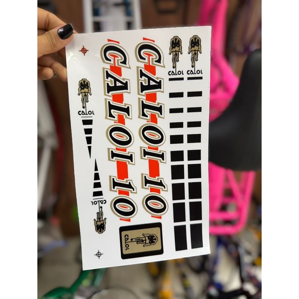 Cartela Original Adesivos p/ Bike Adulto Vintage CALOI