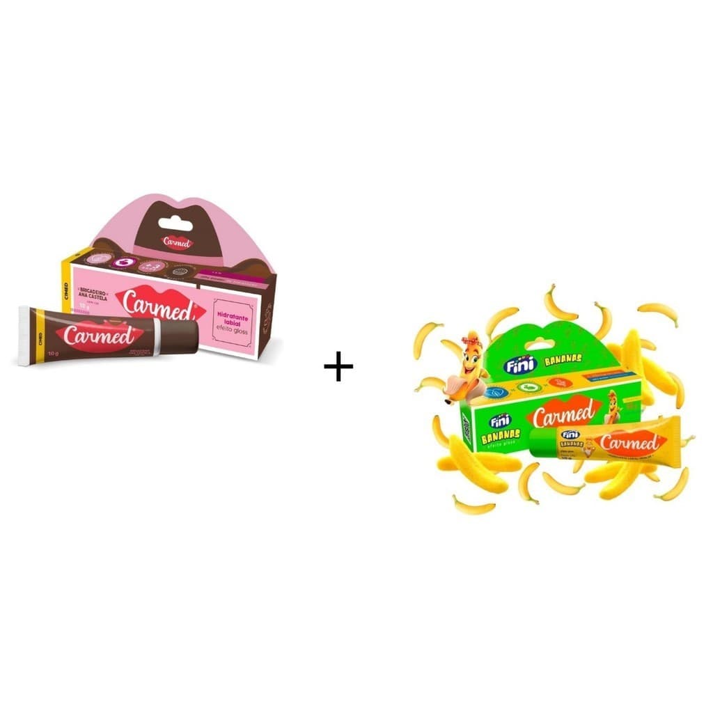 Kit 2 Carmed Hidratante Labial Brigadeiro Ana Castela Boiadeira + Bff Fini Bananas 10g