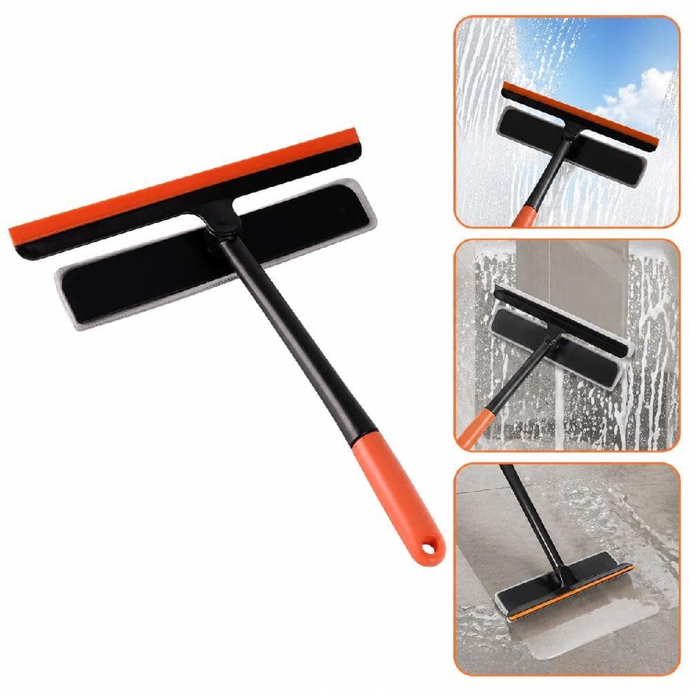 Rodo Mop Limpa Vidros 2 Em 1 Rodinho Articulado Lava Seca 360 Cantos Janela Vidro Box Espelho Esfregao Limpeza Multiuso