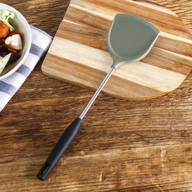Espátula de silicone não machuca a espátula, escorredor de sopa doméstica, utensílios de cozinha, espátula de silicone
