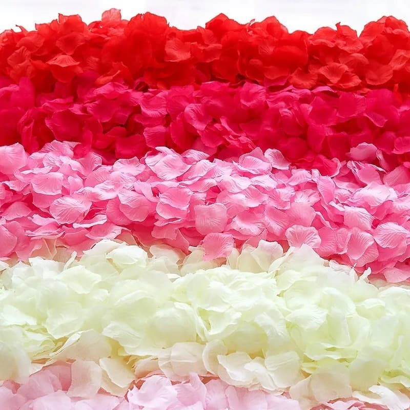 100 unidades/pacote simulação pétalas de rosa decoração de casamento pétalas falsas não