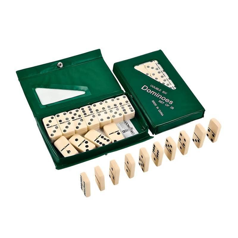 Kit 02 Jogo de Dominó Verde Novidade Atividade Recreativa