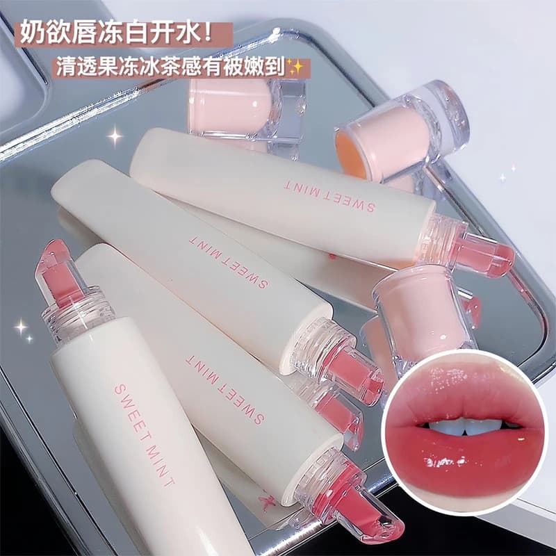 Maquiagem doce hortelã lábio geléia lábio esmalte Toot lábio hidratante à prova dwaterproof água não é fácil de desbotar