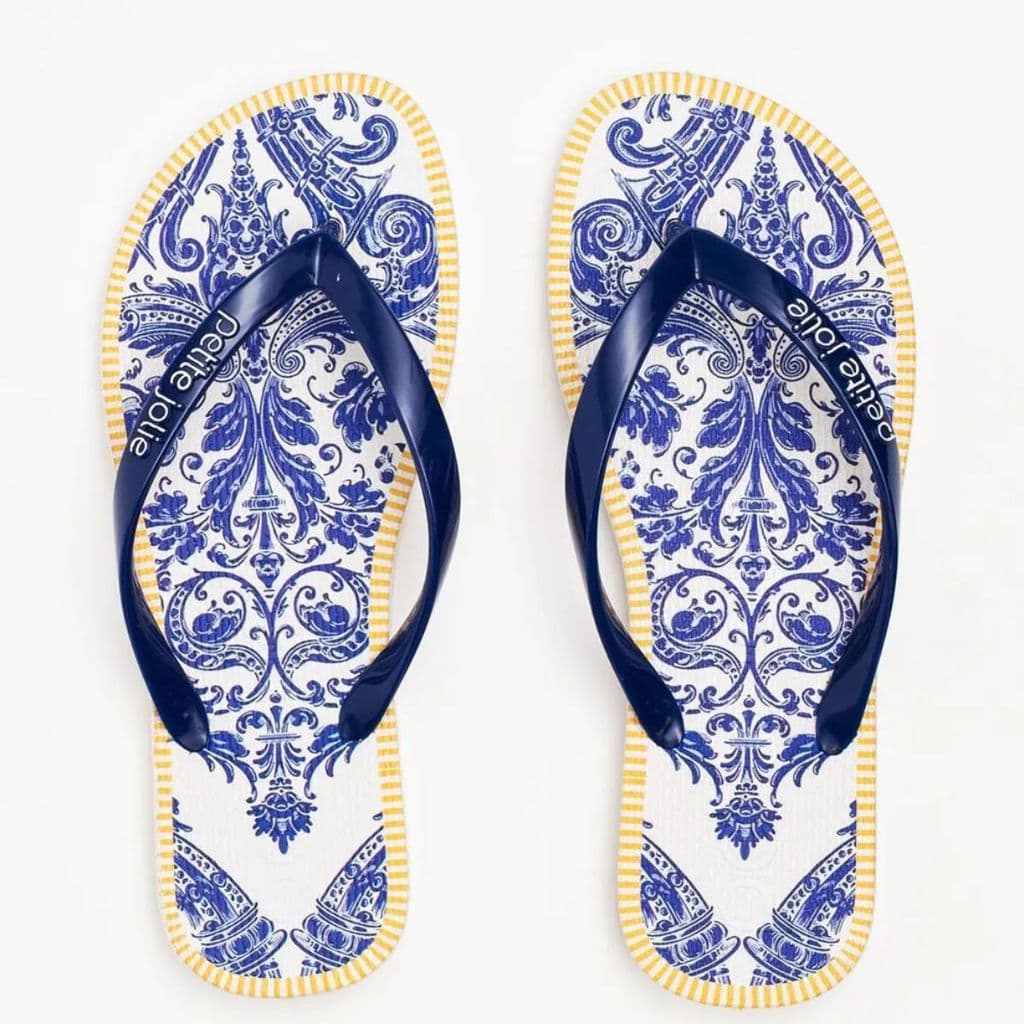 Chinelo Feminino de Dedo Petite Jolie Estampado Flores Pets Original +NF