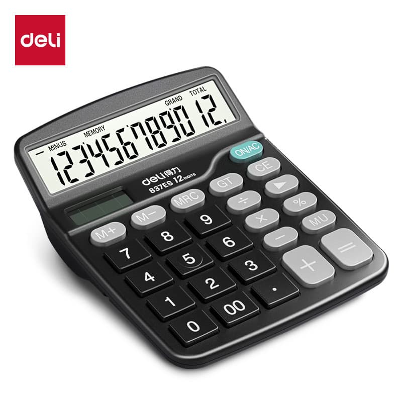 837es Calculadora Estudante Contabilidade Financeira Dedicado Tela Grande Calculadora Solar de Energia Dupla