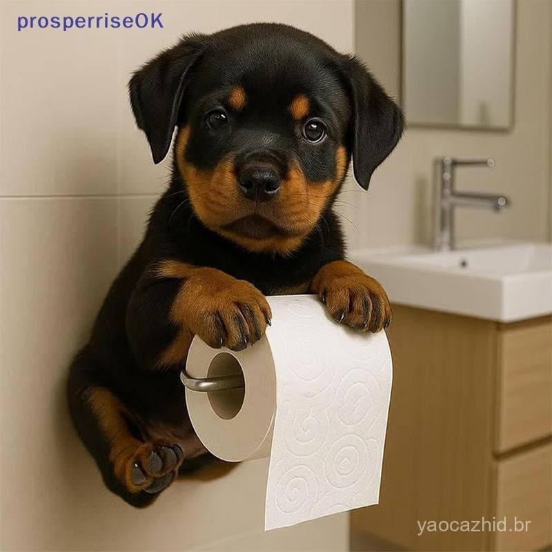 [newpros] Suporte De Papel Higiênico Para Cachorro Fofo , Montagem Na Parede , Resina , Rolo De , Organizador , Banheiro