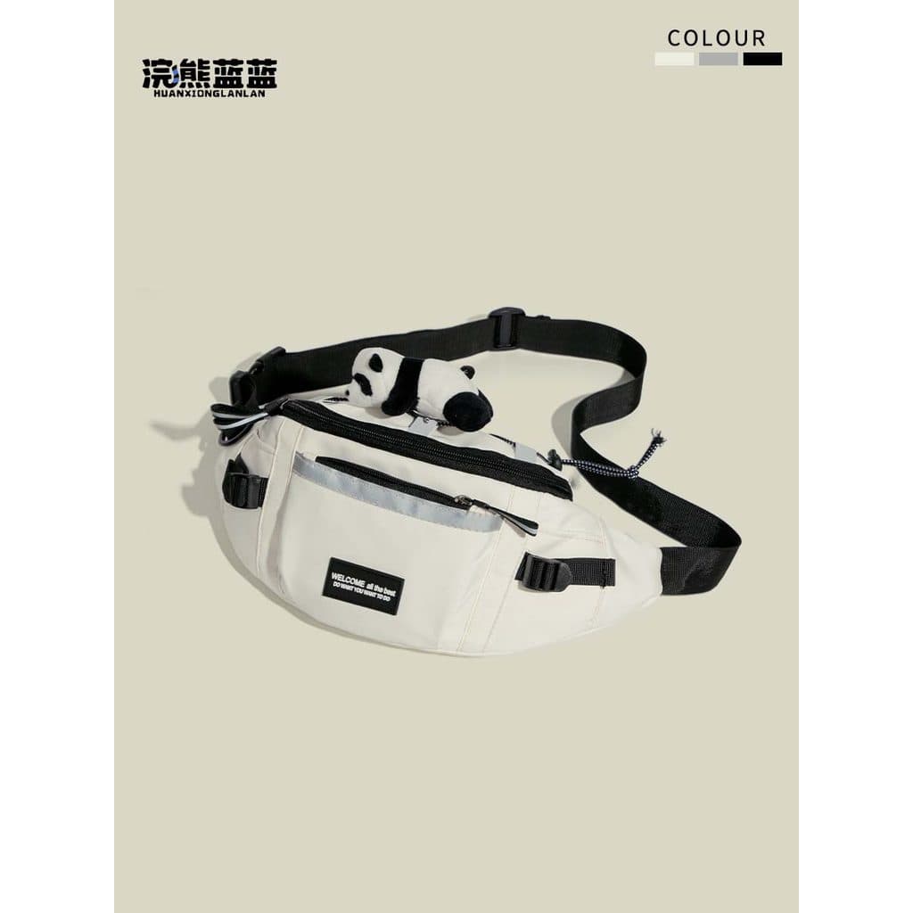 Guaxinim Azul Azul Azul Nicho Ferramentas Japonesas Moda Street Wear Bolsa de Peito Homens Mulheres Mesmo Estilo Casual