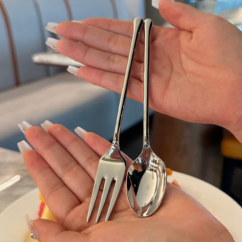Colher de sobremesa de aço inoxidável bolo sobremesa garfo café Hotel requintado High-End ocidental utensílios de mesa g