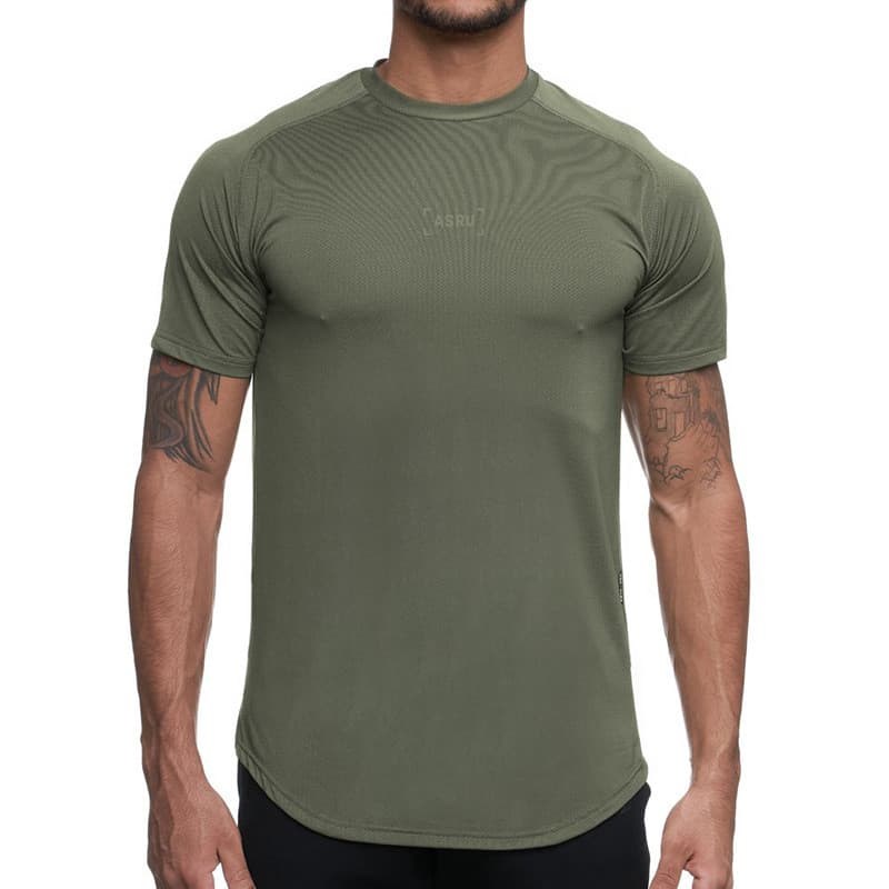 2021 verão novo estilo masculino de manga curta camiseta solta em torno do pescoço impresso na moda frente curto volta l