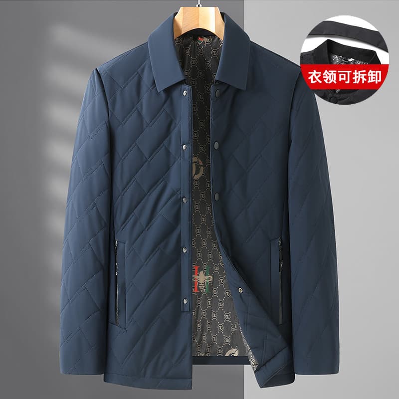 Outono inverno mais gordura plus Size algodão acolchoado jaqueta masculina pai usar leve algodão acolchoado jaqueta de m