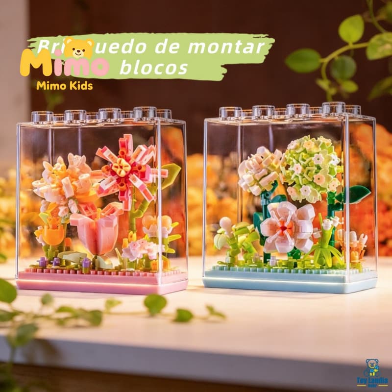 Blocos De Construção De Flores Preservadas , Transparentes , Vitrines , Decorações Para Casa