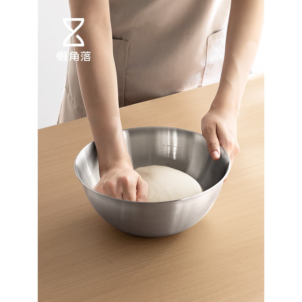 Canto preguiçoso e bacia de cozinha doméstica de qualidade alimentar bacia de lavagem de vegetais bacia de batida de ovo