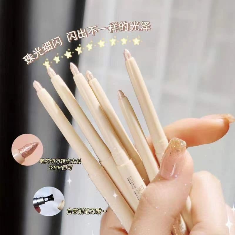Venda quente deitado bicho da seda caneta sombra caneta iluminando à prova dwaterproof água não-manchas não-desbotamento