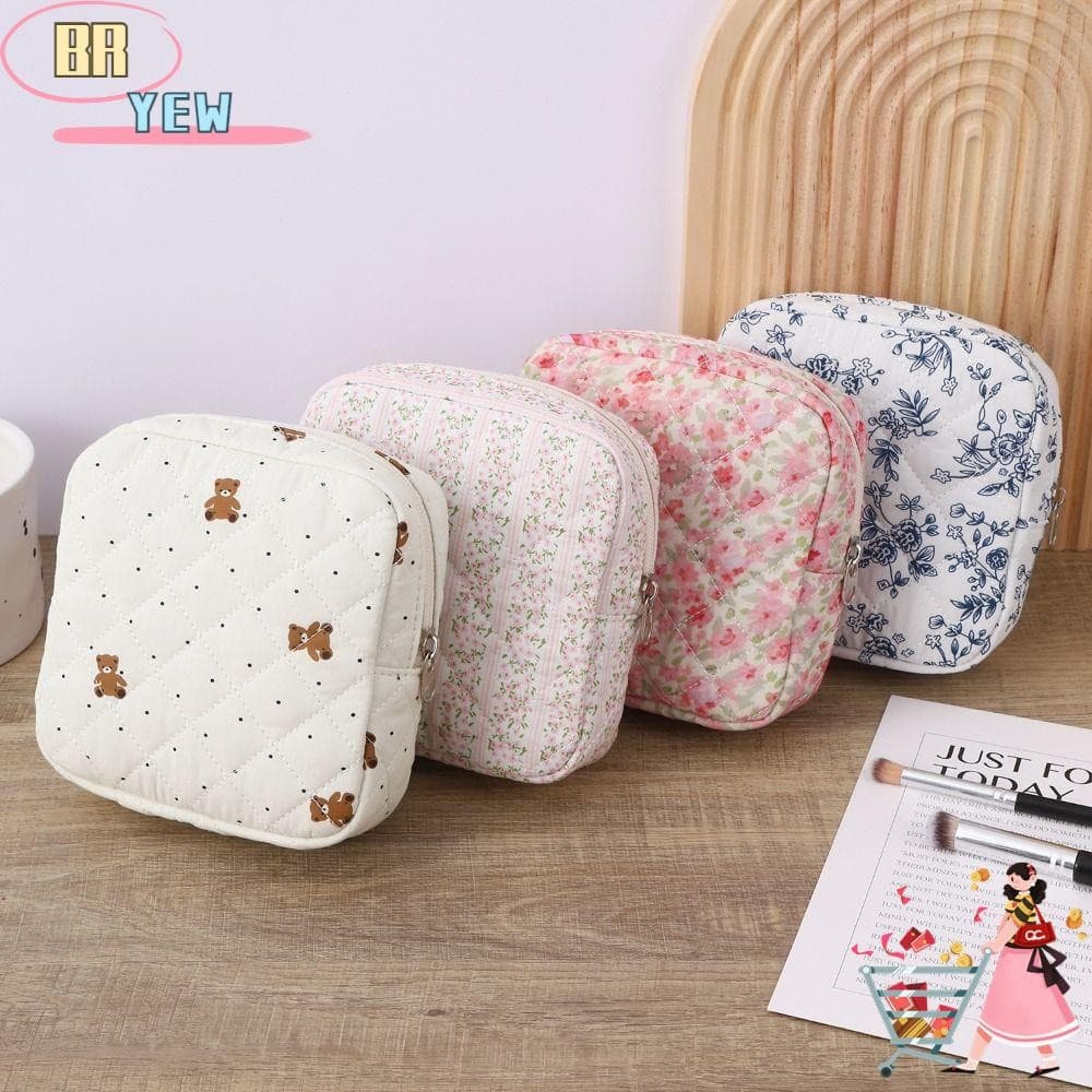 Bolsa Organizadora De Guardanapo Sanitário YEE , Pequena Acolchoada De Algodão Para Maquiagem , Grande Capacidade