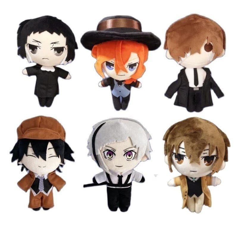 20cm Boneca de Pelúcia Anime Bungo Stray Dogs Edogawa Rampo Osamu Dazai Nakahara Chuuya Nakajima Atsushi Brinquedos de P