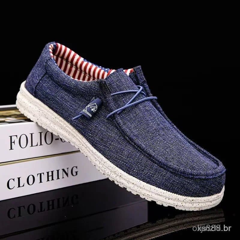 Sapatos Casuais Masculinos, Mocassins Leves, Sapatos de Lona Macia Masculinos, Sapatos Vulcanizados para Dirigir Masculi