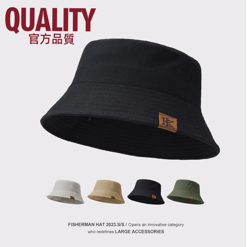 Chapéu balde japonês preto masculino 2026 novo estilo outono inverno All-Match na moda ao ar livre grande borda protetor