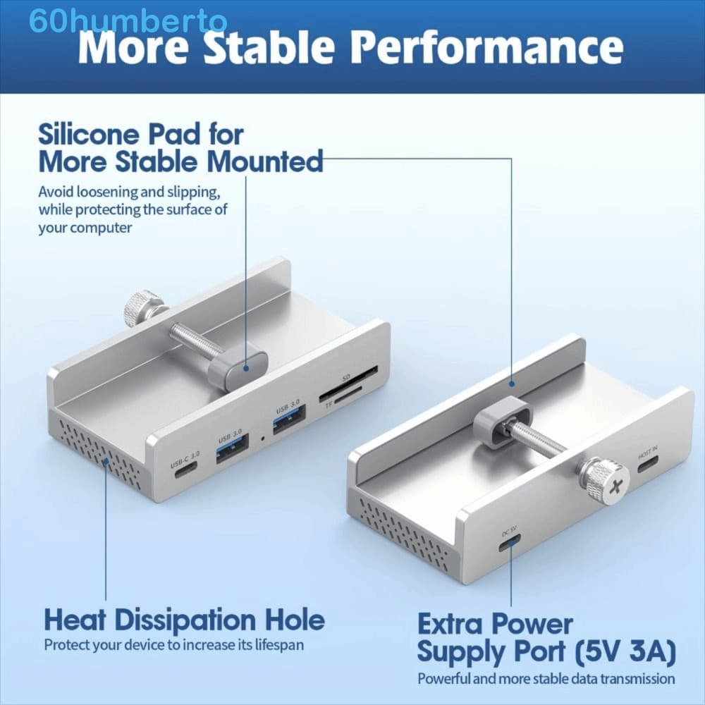Adaptador Divisor USB HUMBERTO , Braçadeira De HUB Externa Universal De 5 Gbps , Doca De Expansão USB3.2/3.0/2.0