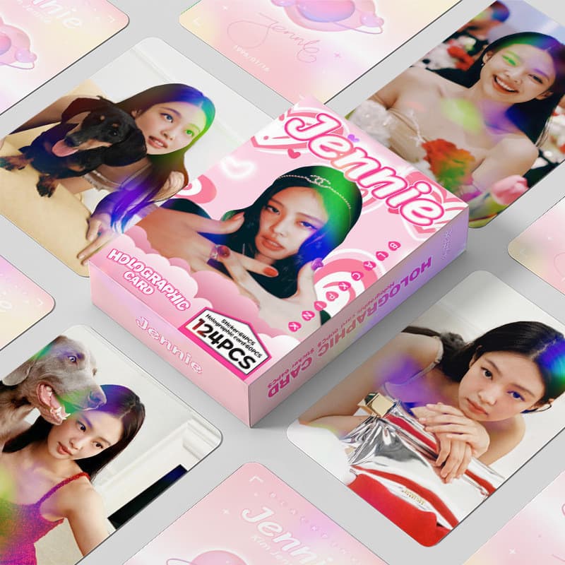 124 Unidades/Conjunto Kpop Idol BLACKPINK JENNIE Poste laser lomocard Para Coleções De Fãs