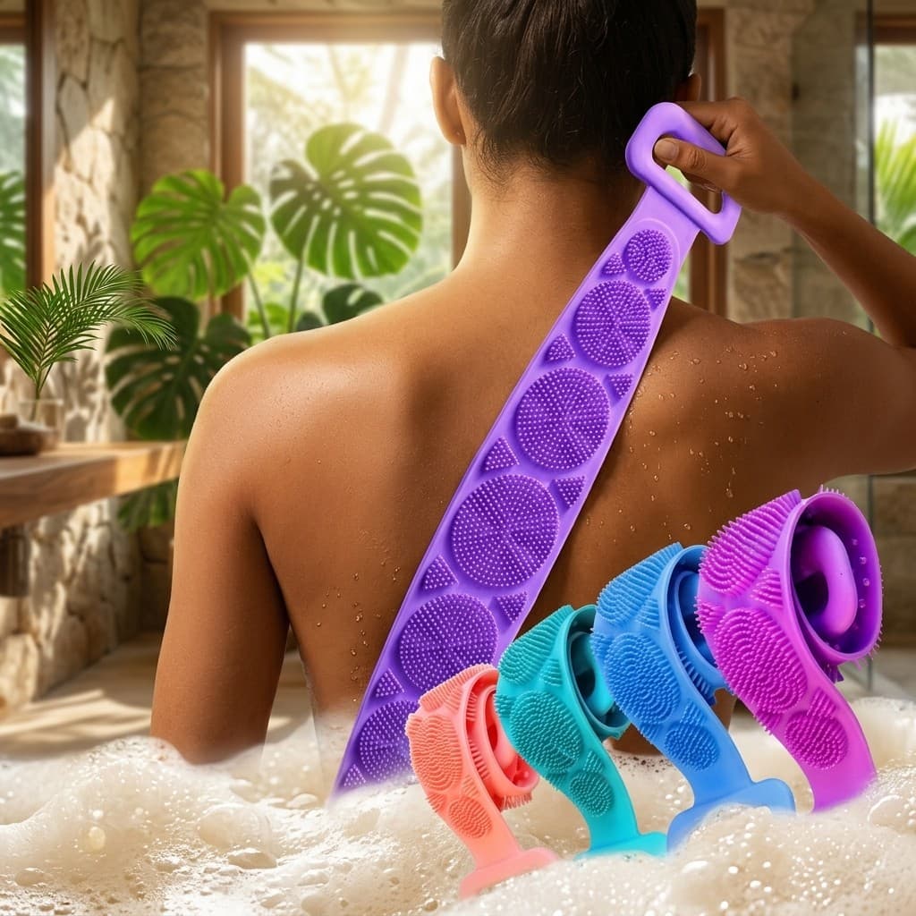 Esponja Silicone Para Banho Esfoliante Corporal Massageadora Limpa Poros Premium