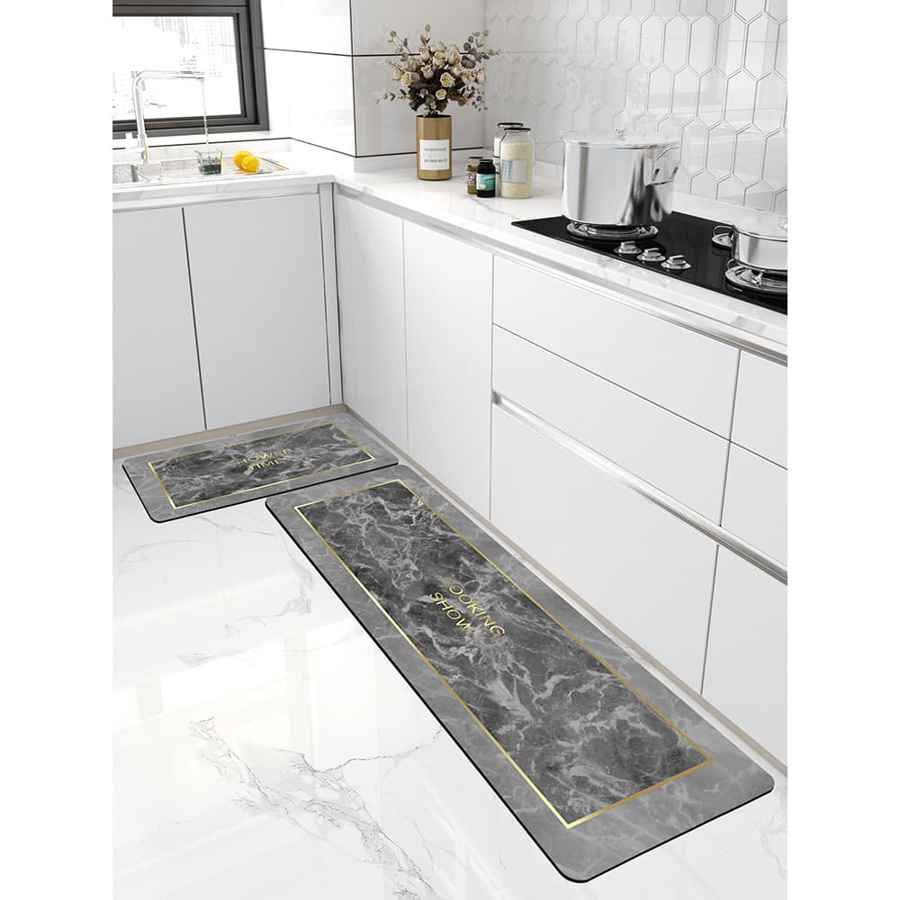 Cozinha limpável resistente à sujeira pé esteira moderna simples casa descartável tapete de entrada absorver água Anti-S