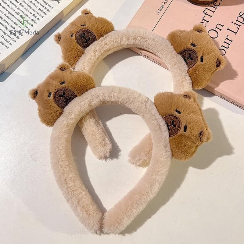 EA E Moda Bonito Dos Desenhos Animados Capivara Para Mulheres Meninas Doce Versátil Hairbands Requintado Acessórios Engr