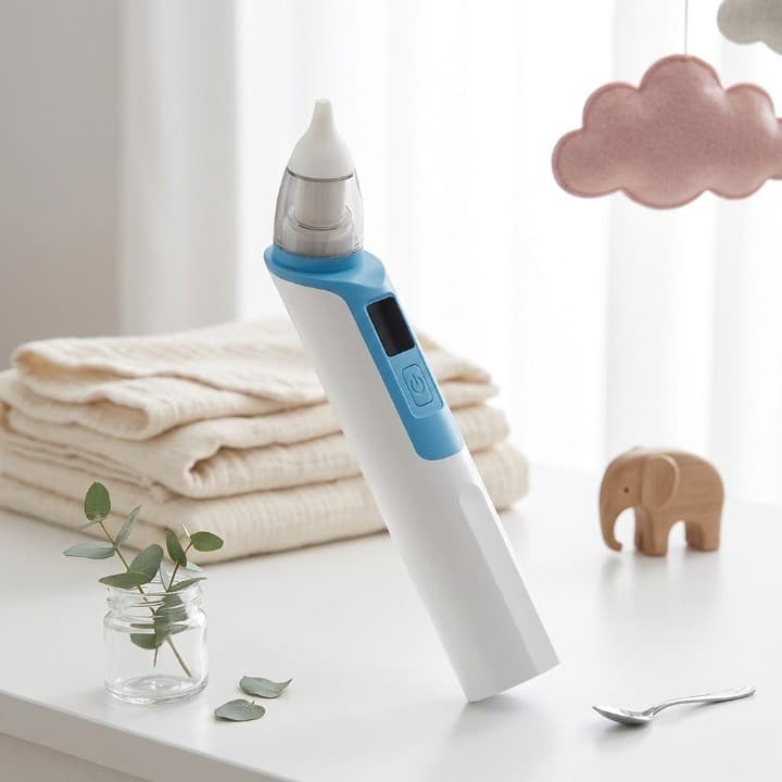 Aspirador Nasal Elétrico U90 para Bebê Recarregável Silicone Macio Sucção Eficiente HELLO